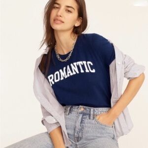 J. Crew Vintage cotton "Romantic" crewneck T-shirt L
